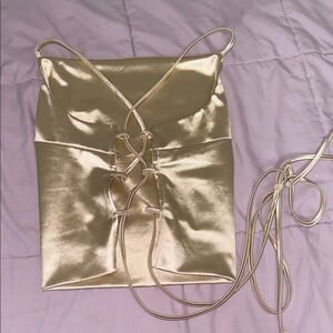 Champagne Gold Women's Corset Top